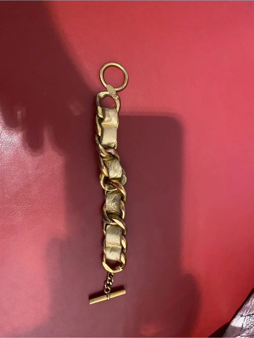 CHANEL Gold Chain Link Bracelet